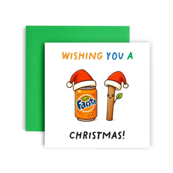 Funny Christmas Card for You Friend - Merry Fantastick Xmas