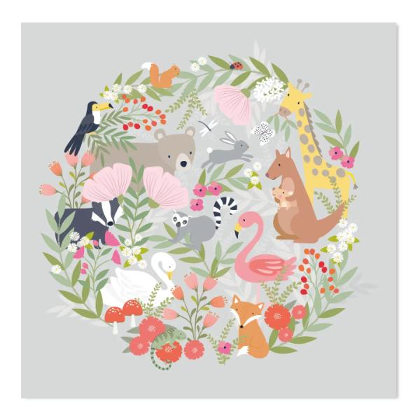 Animals Blank Greetings Card BLA009