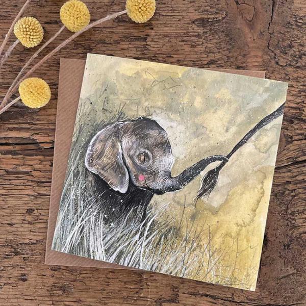 Baby Elephant Blank Card AC844