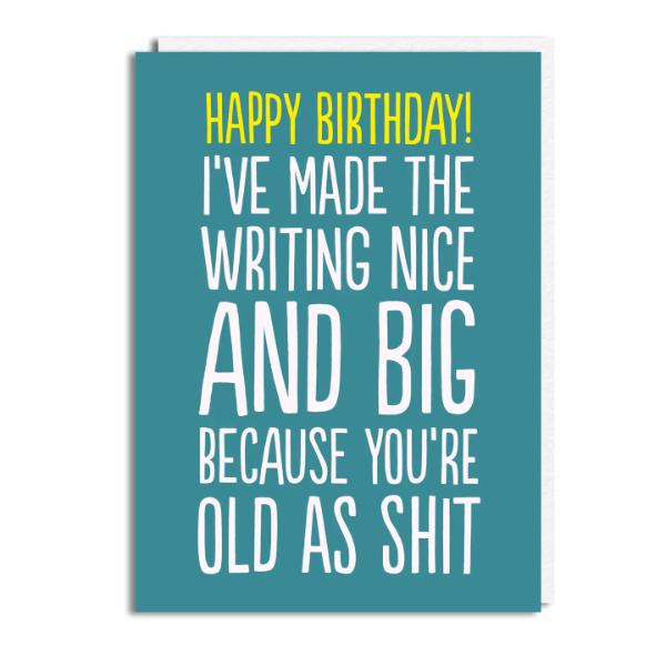 Big Writing' Birthday Card HON 462