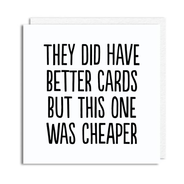 Cheaper' Birthday Card BF0673
