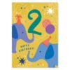 Elephant Birthday Card Age 2 COS012