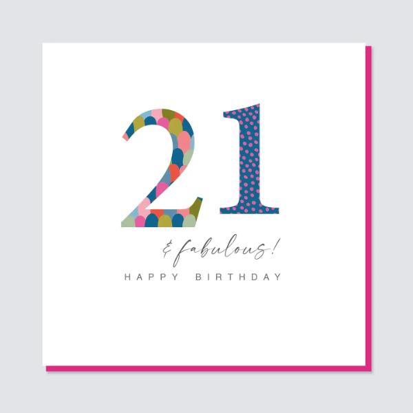 Fabulous 21 Birthday Card HAP003