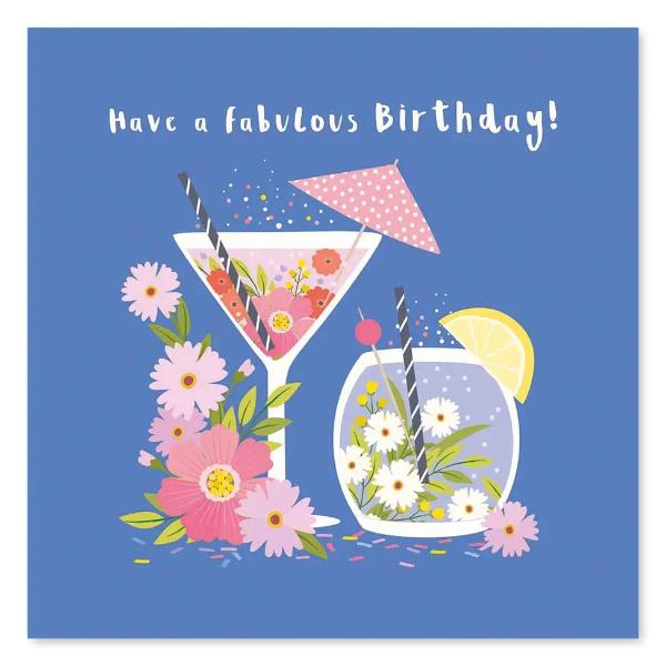 Fabulous Birthday Cocktails Card ALG008