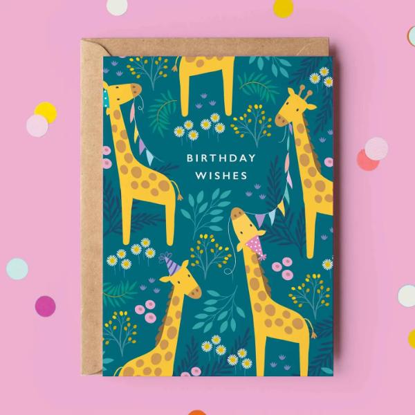 Giraffe Birthday Card PAT037