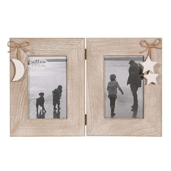 Moon and Stars Double Frame HEART651 - Image 3