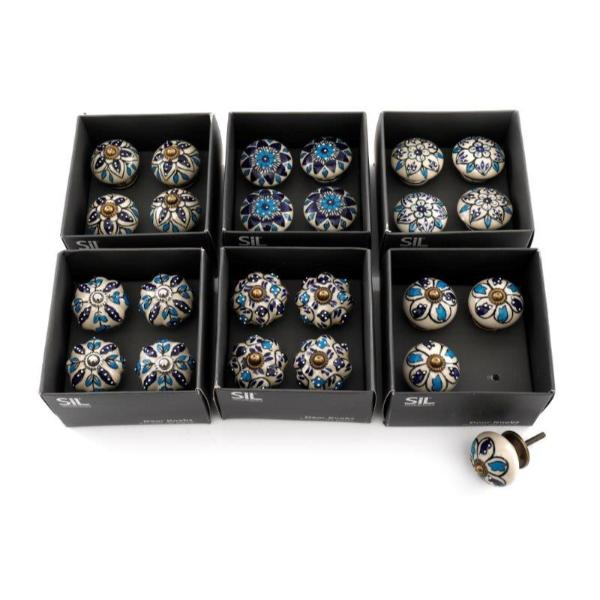 Blue Floral Knobs HH5738