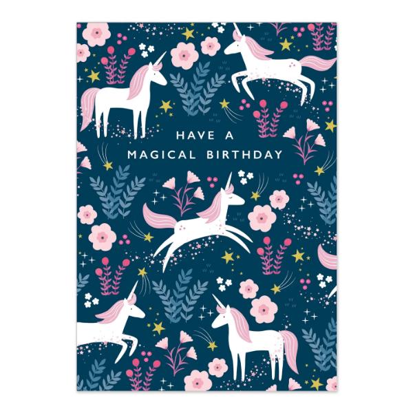 Unicorn Have A Magical Birthday Card PAB001