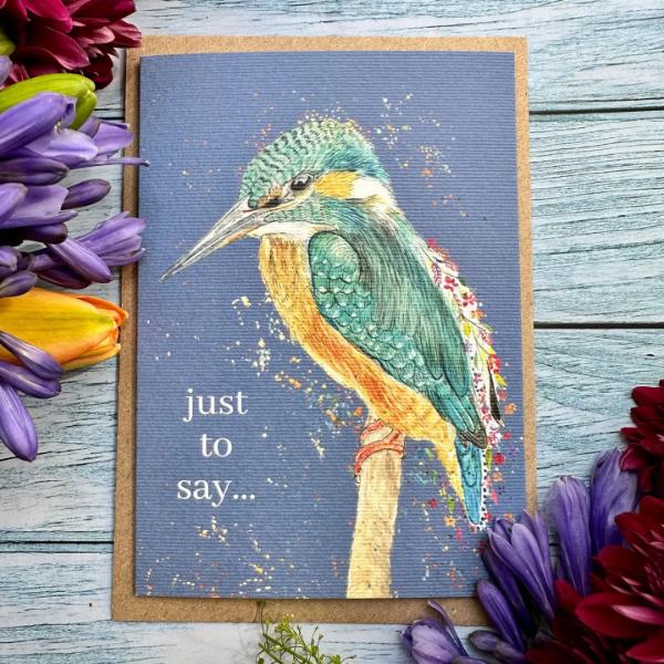 Kingfisher Just To Say Card