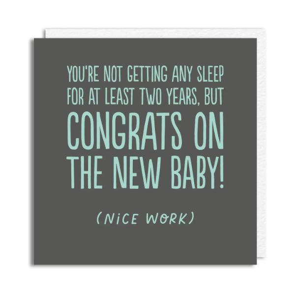 No Sleep Boy' New Baby Card BC25-110