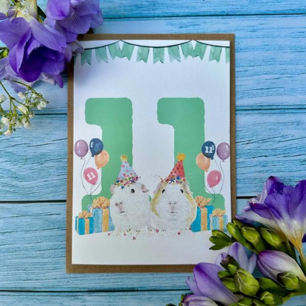 Number 11 Children'S Birthday Card