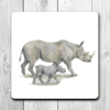 Rhino Mother /Calf - Coaster  COA019