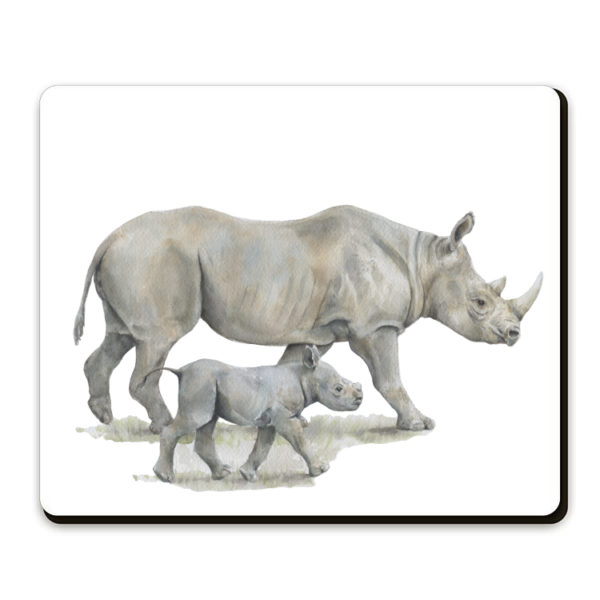 Rhino Mother/Calf - Placemat PL012