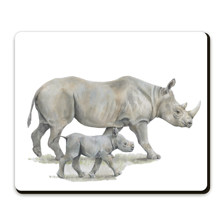 Rhino Mother/Calf - Placemat PL012