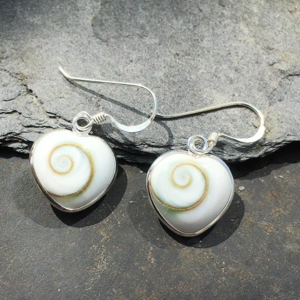 Heart Shiva Eye Shell Earrings