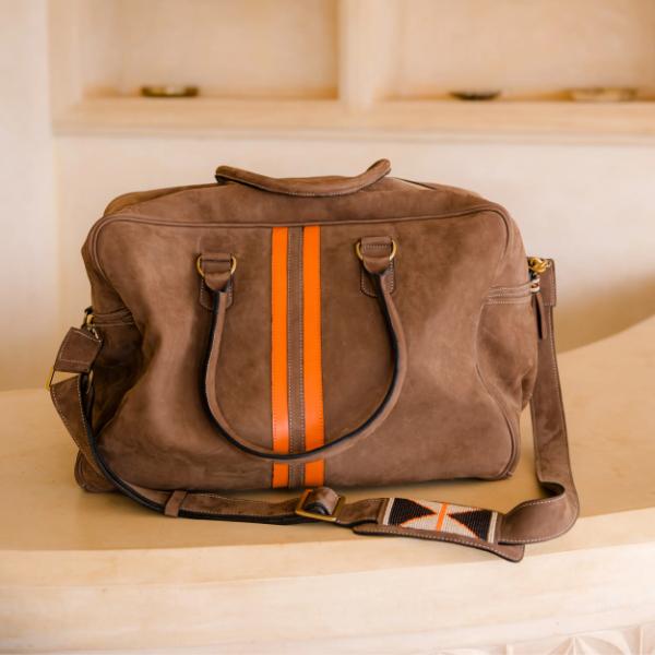 Notting Hill - Dark Brown/Orange Suede