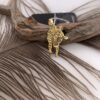 S.S Gold plated mobile hand cut Zebra pendant