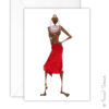 Greeting Card/Maasai Girl strike a pose
