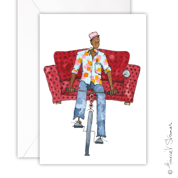 Greeting Card/Bike,Red Sofa