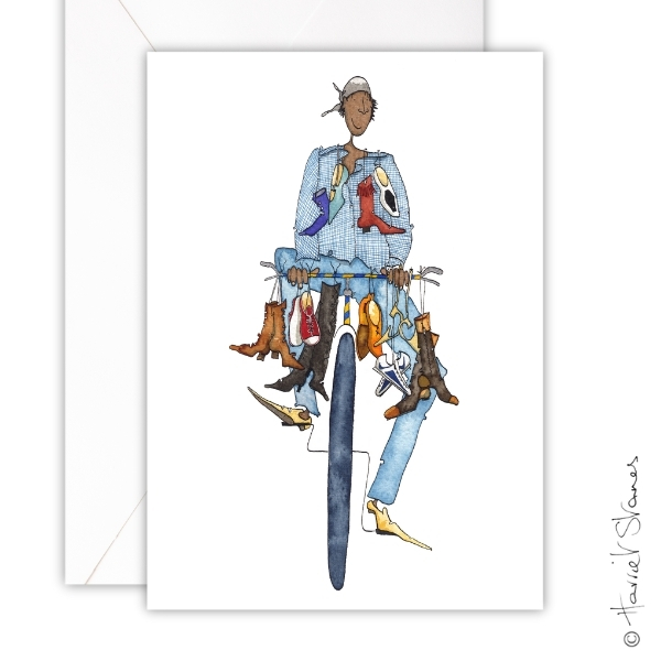 Greeting Card - Bike Shoe Seller/HS074