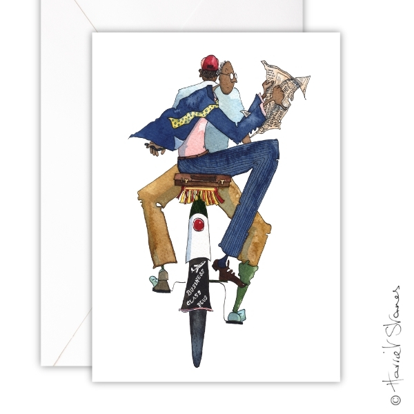 Greeting Card - Bike Reading Newspaper/HS076