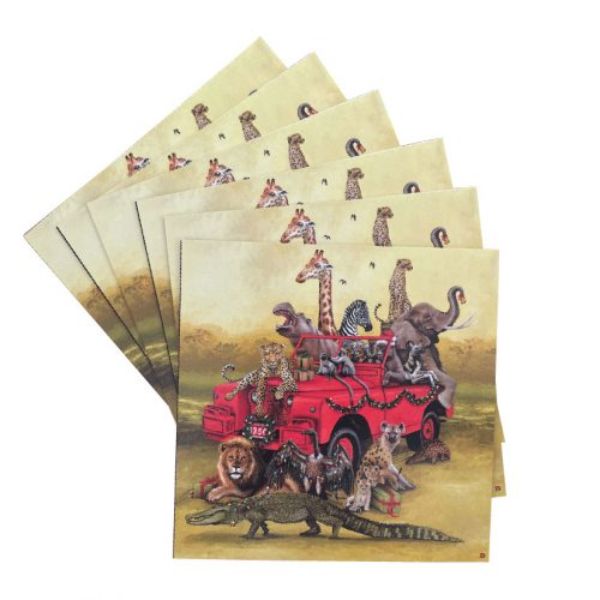 Safari Xmas 6 Card Pack