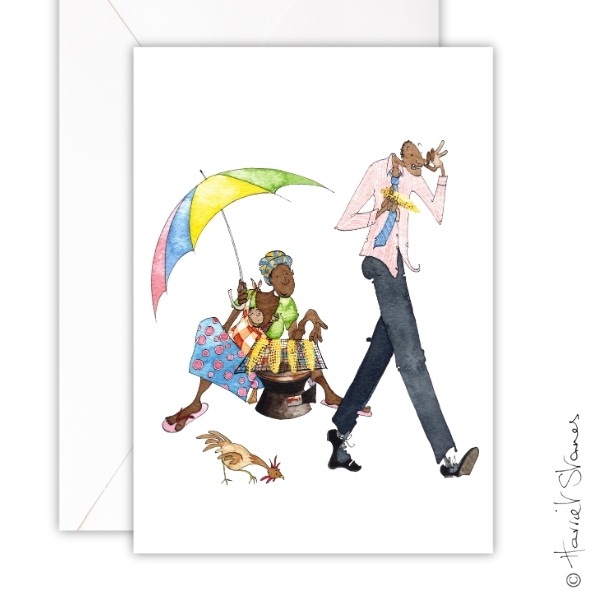 Greeting Card/ Sweetcorn Seller