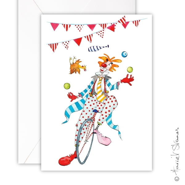 Greeting Card/ Circus Clown/ HS192