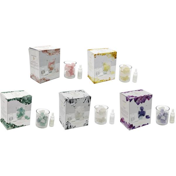 Wellbeing Crystal & Oil Set, 16.3cm