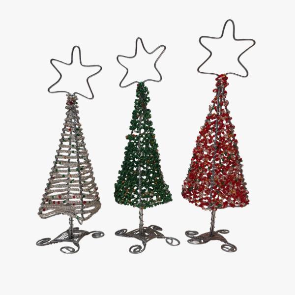 Beaded Xmas Tree -Standing Coiled