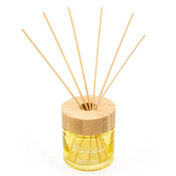 150ml Reed Diffuser with Bamboo Lid and Devon Scent - Revitalise - Image 2