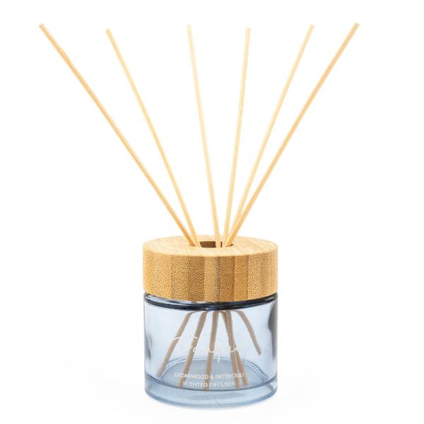 150ml Reed Diffuser Bamboo Lid with Woodsage & Sea Salt Scent - Tranquil