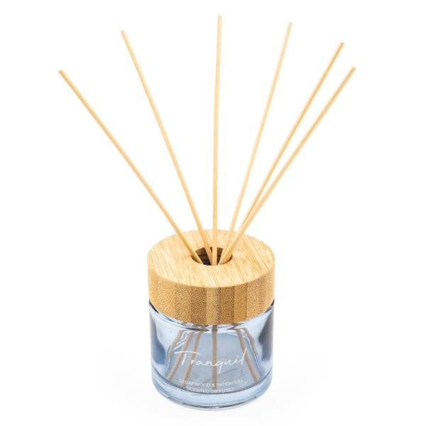 150ml Reed Diffuser Bamboo Lid with Woodsage & Sea Salt Scent - Tranquil - Image 2
