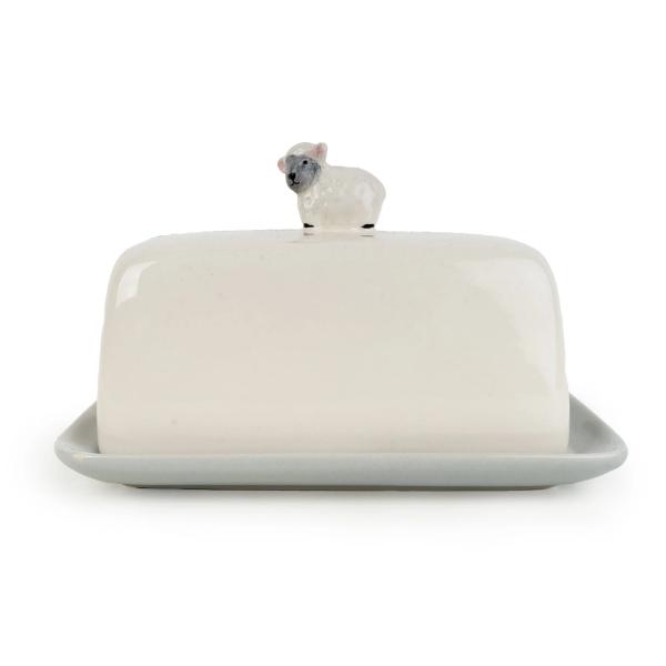 Ceramic Butter Dish - Sheep
