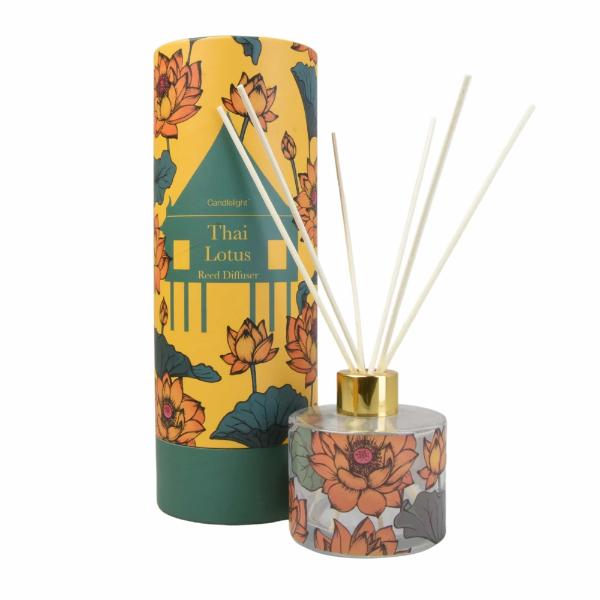 Thai Lotus Reed Diffuser in Gift Box Thai Flower Market Scent 150ml