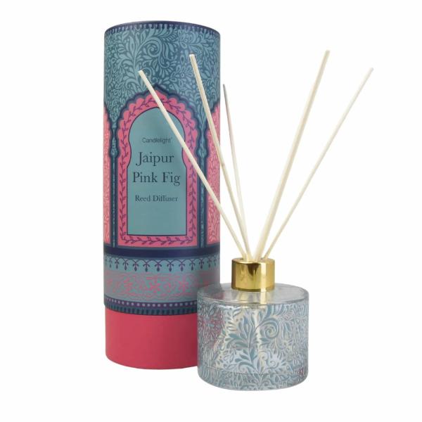 Jaipur Pink Fig Reed Diffuser in Gift Box Pear and Fig Scent 150ml