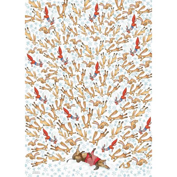 Single Sheet Wrapping Paper/ Snow Bunnies