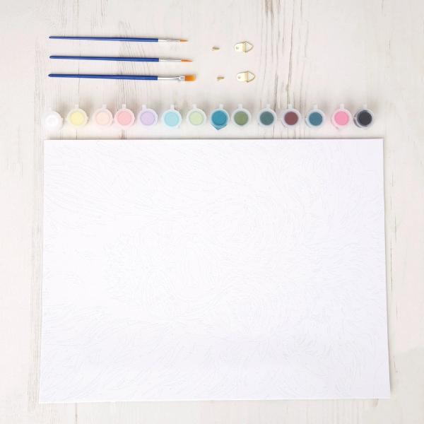 Artiste Paint By Numbers Courageous Lion 14 colours 3brushes - Image 4