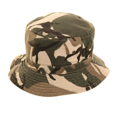 Boys reversible Green Camo Bush Hat