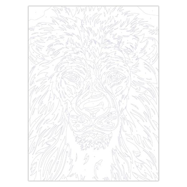 Artiste Paint By Numbers Courageous Lion 14 colours 3brushes - Image 3