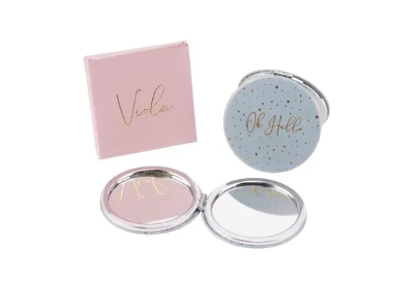 Ocean Blue 'Oh Hello' Compact Mirror