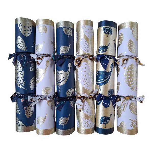 Gold Christmas Crackers Set of 6 / GOLDSET003
