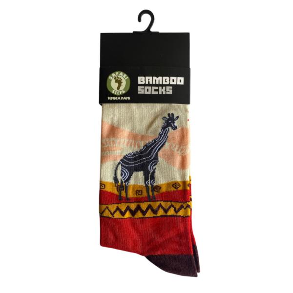 Giraffe and Stork Ethnic Design Socks