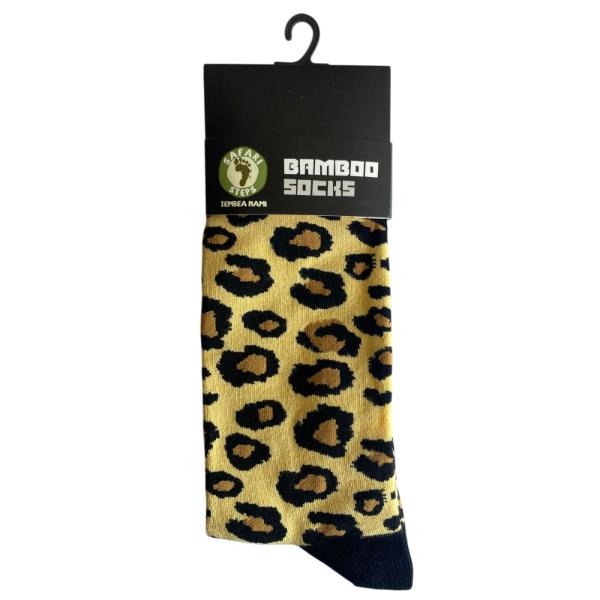 Animal Texture Leopard Fur Socks
