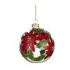 Glass Ponsetia Bauble DDG252