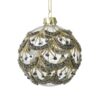 Gold & Black Glitter Decorated Bauble DDG339