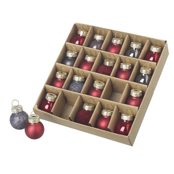 Red & Grey Glass Decs Set JNJ360A