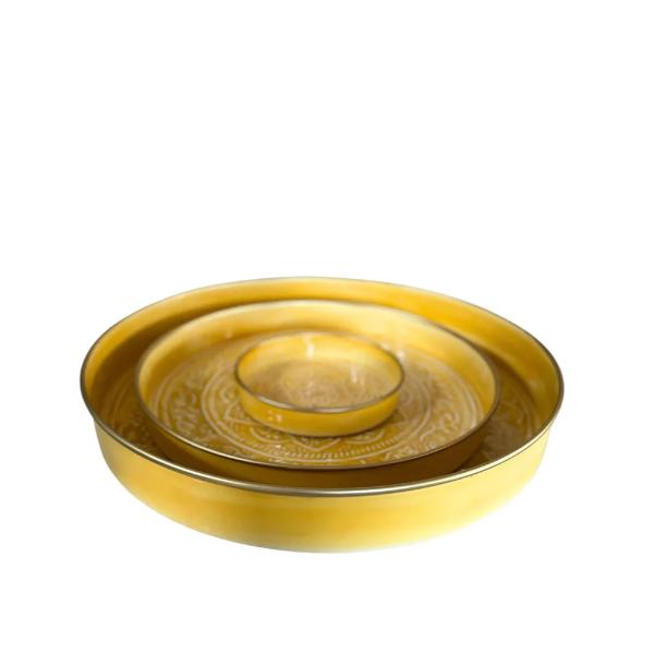 Yellow Embossed Tray
