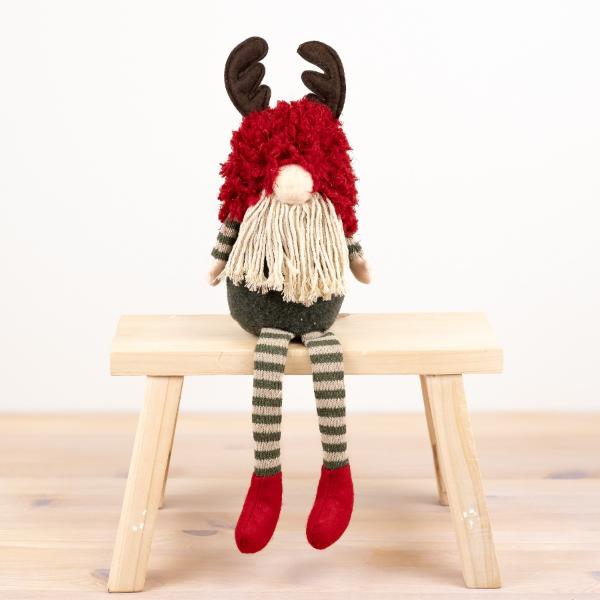 Gnome with Long Legs & Antlers, 44cm