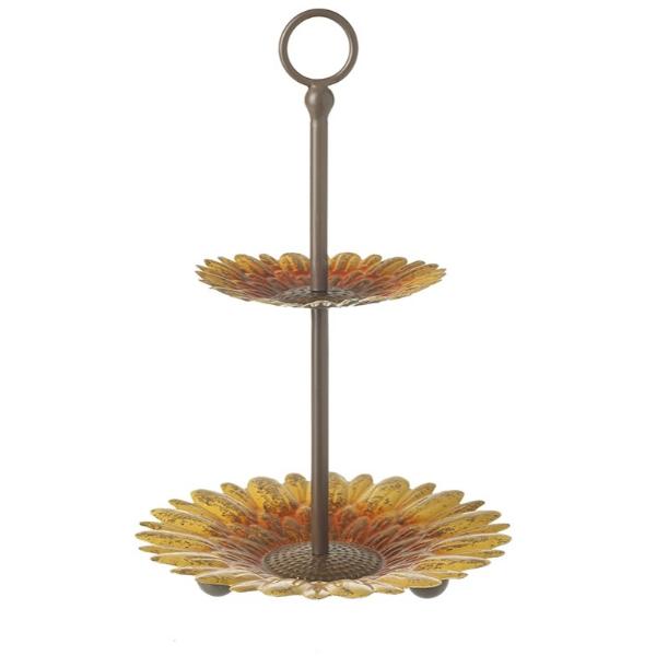 2 Tier Sunflower Cake Stand. 33cm